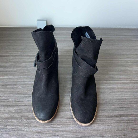 UGG Women's Elora Zip Up Ankle Boots Bootie Size 11 $175 in Black Suede - Picture 6 of 11